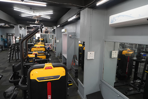 Gym interior view with machines